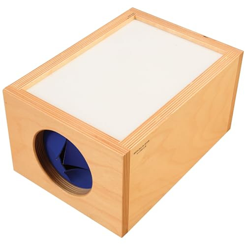 Mystery Feely Box – Hardwood Sensory Science Exploration Tool with Write-and-Wipe Top for STEM Discovery