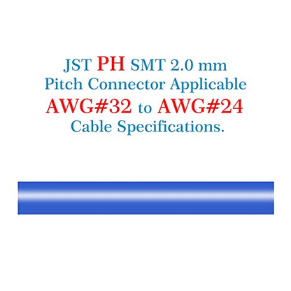 CQRobot JST PH SMD 2.0 mm Pitch 2-Pin Electronic Computer Connector IC Male Plugs, Female Sockets Housing and T-Shaped Crimp Terminal Kit.. 50 Sets/200 Pieces Wire-to-Board Adapter Cable Assembly. - size: 2P, style: PH-SMD