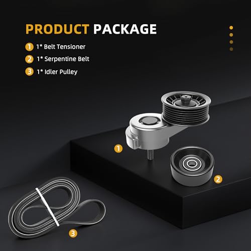 Belt Tensioner Serpentine Belt Idler Pulley Kit #38033 - size: for Ram 1500/Dakota 1992-2003