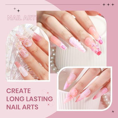 Solid Builder Gel for Nail Extension Non-Stick Hand Sculpture Gel - color: Clear&Nude