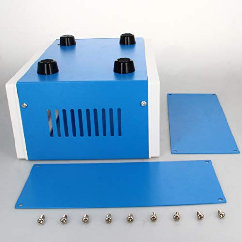 Fielect Electronic Junction Box Blue Metal Enclosure Case, DIY Project Box, 6.69"x5.12"x3.15", 170x130x80mm - size: 6.69" x 5.12" x 3.15"