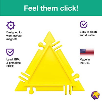 3D Building Set for Learning Math, Includes Many Online Activities, 32-pc, Made in USA (Pentagon/Triangle)