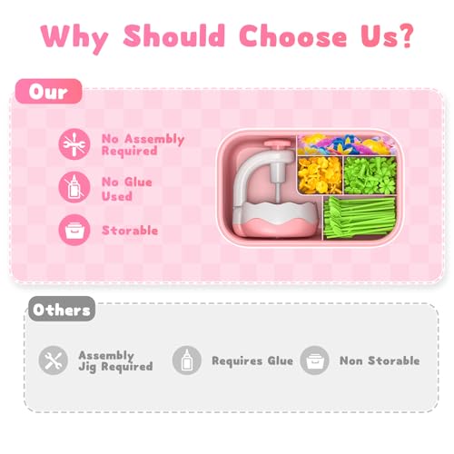 Deesry Craft Kits for Kids Ages 4-8, DIY Arts and Christmas Crafts for Kids, Fabric Flower Bouquets Toys with Storable Box, Flower Making Toy, Birthday Gifts for 4 5 6 7 8 Years Toddler Girl Toys