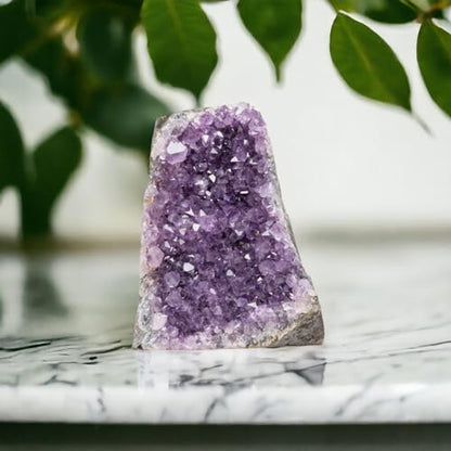 1 to 1.5 Lb Amethyst Crystal Geode From Uruguay – 3.5" to 6" Height, Natural Large Amethyst Cluster Rock – Crystals and Healing Stones - style: 1 lb to 1.5 lb