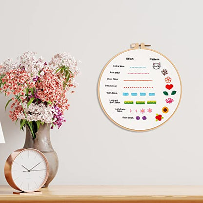 Louise Maelys Embroidery Kit for Beginners 8 Stitch Practice Set - color: kit-1