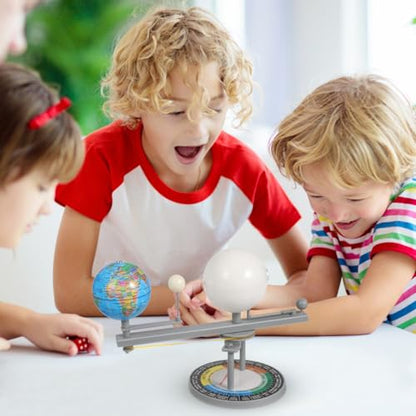 ERINGOGO Astronomical Teaching Tool Motorized Systems Sun Models Science Astronomy Demo Sun Earth Moon Orbital Model System Kit Puzzle Plastic Child Lunar