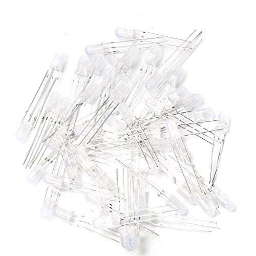 CHANZON 100 pcs 5mm Red & Yellow-Green Diffused LED Lights Common Cathode - color: D) Red & Yellow-green (Cc) (100pcs)