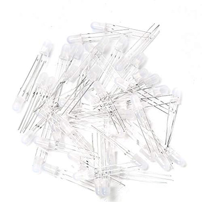 CHANZON 100 pcs 5mm Red & Yellow-Green Diffused LED Lights Common Cathode - color: D) Red & Yellow-green (Cc) (100pcs)