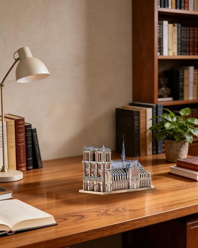 Piececool 3D Metal Puzzles for Adults Notre Dame De Paris Church Metal Model Kits, Interactive DIY French Cathedral Architecture Building Kit, Best Gifts for Adults Men Teens 14+ - color: Notre Dame De Paris