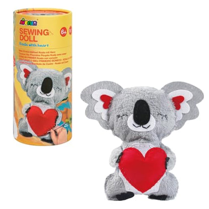 Avenir My First Sewing Kit for Kids 6-8, Koala Stuffed Animal Craft Set - color: Koala with heart
