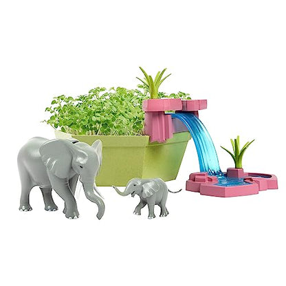 Wild Scenes Elephants' Watering Hole - Grow & Play Kit Environmentally Friendly Wildlife Conservation Toy - Animal Playset for Kids Ages 4 and Up - style: Elephants' Watering Hole