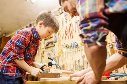 Kids Real Tools Set,Children's Tool Set, Kids Construction Tool Kits DIY Toy with Real Hand Tools, Beginner Woodworking Tools, Kids Tool Bag & Hammer & Hand Saw, Learning Gift for Boys Girls