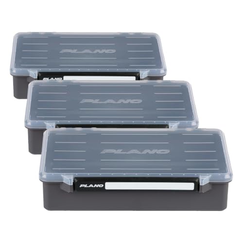 Plano StowAway Stow Tackle Box, with Corrosion-Preventive Rustricor, Single Latch Design, Transparent DuraView Lid, Stackable Storage for Fishing Bait, Lures and Gear, 3700 Deep Open (Pack of 3) - size: 3700 Deep Open (Pack of 3), style: New Model