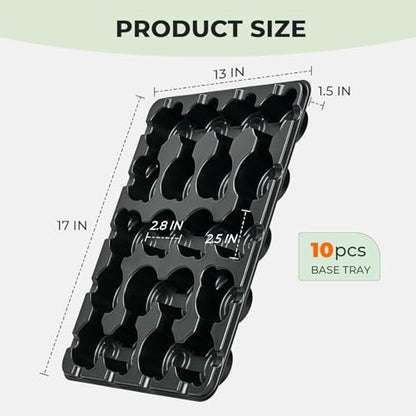 homenote 10 Pack 20 Cell Seed Starter Trays Compatible with 3 Inch Pots - size: 3 Inch, style: 10 Pack Seed Starter Tray