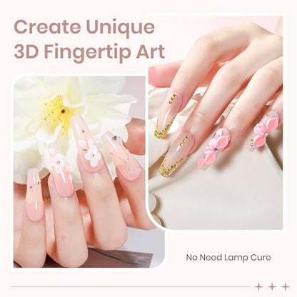 3D Sculpting Gel for Nail Art, White Non-Sticky Solid Molding Nails - color: Snow White