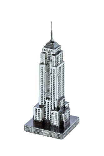 Fascinations Set of 4 Metal Earth 3D Laser Cut Building Models: 30 Rockefeller Plaza, Empire State Building, Chrysler Building, & One World Trade Center
