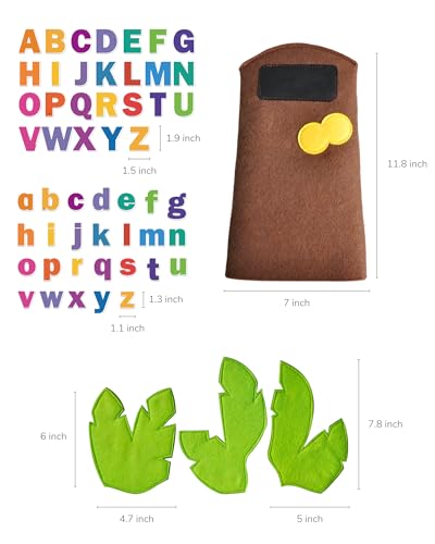 CHEFAN Felt Letter Tree, ABC Alphabet Game Set for Preschool Learning - color: Letter Tree
