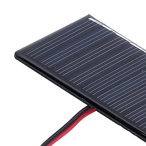 2PCS Mini Solar Panels, 0.3W 5V 60mA Small Solar Panel, Solars Cells with Wiresfor, 60 * 55mm Solars Panel Kit, for Light Water Pump Toy