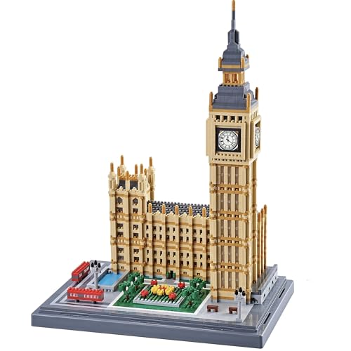 Big Ben Building Set for Adults, London Architecture Micro Blocks Model Kit