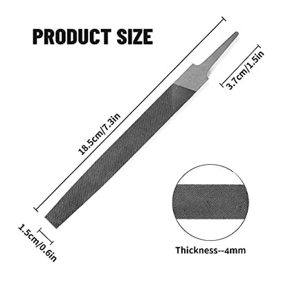 6-inch Flat Medium Cut File, Double Cut Teeth, High Carbon Steel, Single Hand File Without Handle, Suitable for Shaping Metal, Wood, etc. - color: Flat File, size: 6 Inch