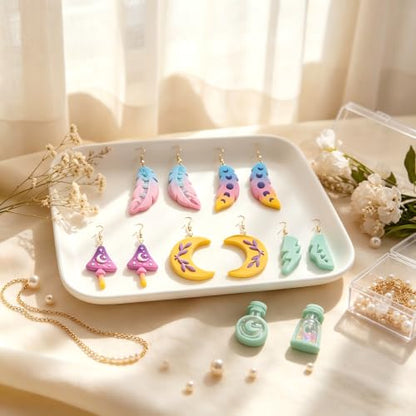 16Pcs Moon Star Polymer Clay Cutters Starry Sky Polymer Cutter for Clay Earrings Making Festival Jewelry DIY - color: Star and Moon