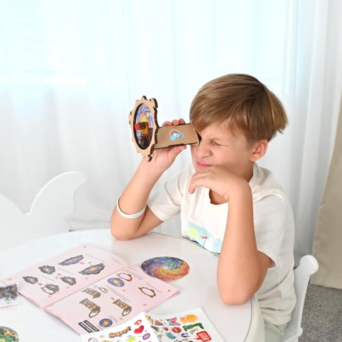 Butterfly EduFields 4-in-1 DIY Wooden Kaleidoscope Kit for Kids Ages 6-8-10 - style: 4in1 Kaleidoscopes kit