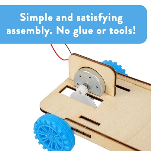 STEM Kit – 3 DIY Car Projects: Mousetrap, Solar and Rubber Band, Ages 8+