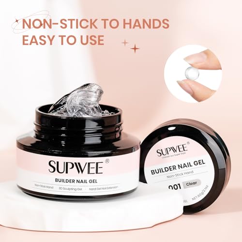Solid Builder Nail Gel, 60g Clear 3D Nail Sculpting Hard Gel - color: Aqua Clear