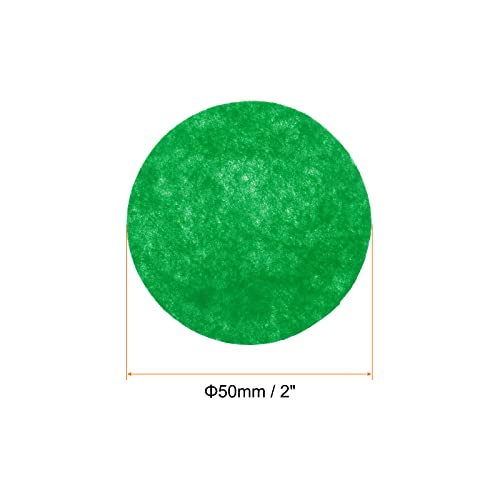 HARFINGTON 300pcs Round Felt Circles, 50mm 2" Pre Cut Felt Craft Pads Non-Woven Mini Felt Fabric Circles for DIY Sewing Handcraft Cut Projects Craft Finishing, Green - color: Green, size: 50mm