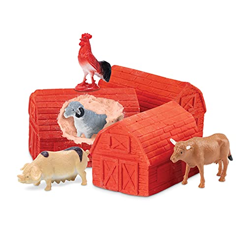 MindWare Dig It Up Farm Animal Discoveries – STEM Excavation Toy for Kids, Dig and Discover 12 Farm Animal Surprises, Ages 4+