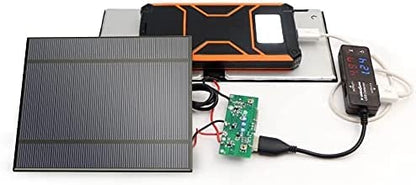Fielect 5Pcs 6V 1.2W Mini Solar Panel Module Polycrystalline Silicon DIY Battery Power Charge Solar Cell Panel Module with Wire DC Plug White - size: 6V 1.2W