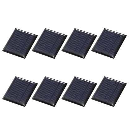 MECCANIXITY 8Pcs 2V 0.12W 60mA Mini Solar Panels, Small Solar Photovoltaic Power Cells Charge DIY Electric Toy Materials Kits - style: 2V 0.12W 0.06A