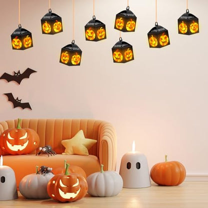 Simgoing 12 Sets Halloween Jack-O-Lantern Crafts Tissue Paper Crafts - style: Jack-O-Lantern