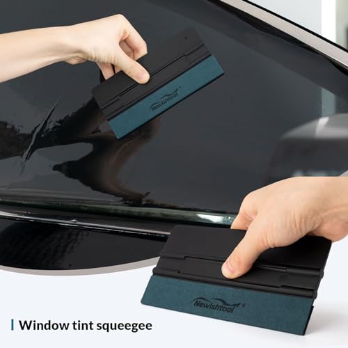 NEWISHTOOL 3 Pcs Vinyl Wrap Squeegee Different Size Felt Squeegee for Vinyl - color: 3 Pcs-black