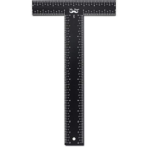 Mr. Pen - T Square, T Ruler, 12 inch Metal Ruler, T Square Ruler - size: 12 inch