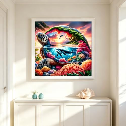 CSZPPQAF Diamond Painting Kits for Adults, Sea Turtle Diamond Art - color: KM1269-1