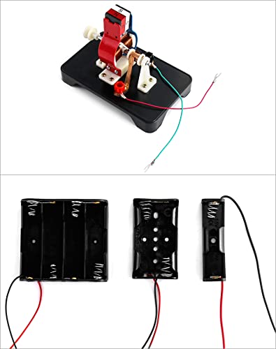 QWORK Electric Motor DC Motors Model, DIY Simple Project Assemble Kit DC 9V 12V for School Students Labs Physics Science Educational