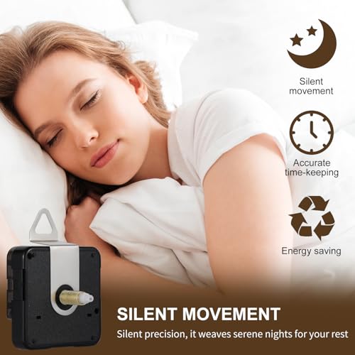 EMOON 2-Pack Quartz Clock Movement Replacement, Battery Operated Silent Clock Mechanism Kit for DIY Wall Clock Repair & Custom Clocks,Total Shaft Length 13 mm & 20 mm - size: Total Shaft Length 13MM+20MM