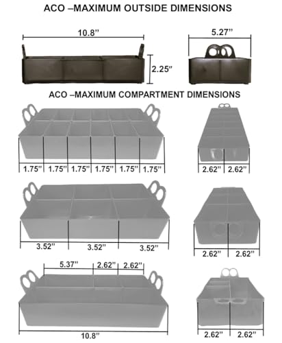 MTM ACO Ammo Can Organizer Trays, for 50 Caliber Size Metal or Plastic Ammo Cans, 3 Pack, Mobile Small Parts Organizer for Firearms, Screws, Nails, Bolts, Hardware, USA Made, Black - size: 1 Pack