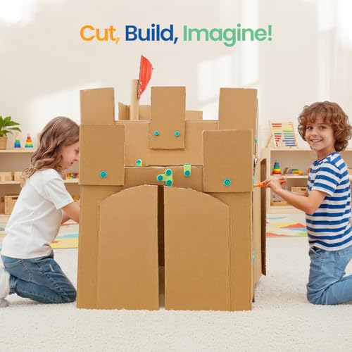 Kibbidea Cardboard Cutter for Kids, Cardboard Construction Tool Kit - size: 98 PCS