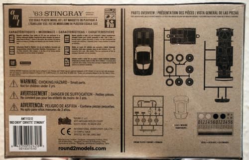 AMT 1963 Chevy Stingray Corvette 1:32 Scale Model Kit