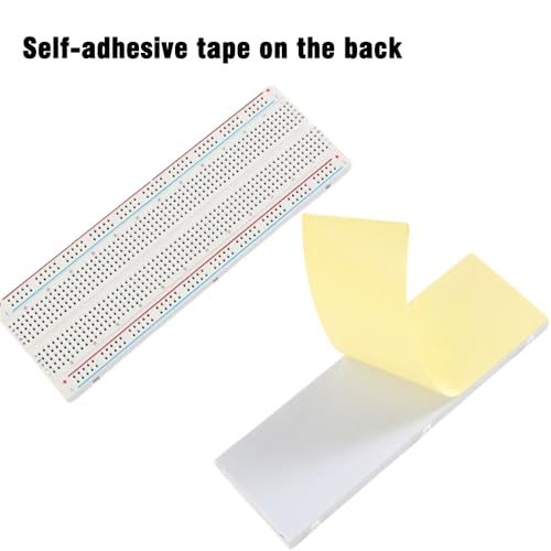 Solderless Breadboard Ultimate Kit - 4PCS 830/400 Tie Points Boards + 130 Jumper Wires | ABS Plastic with Tin-Plated Contacts, Compatible with Arduino, Raspberry Pi & Electronics Projects