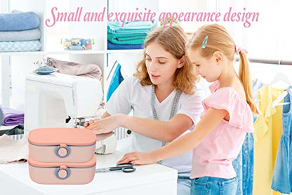 FKOG Sewing Project Kit, 135 Pcs Family Sewing Supplies Repair Kit Traveler Sewing Kit Sewing Thread Accessories DIY Sewing Supplies Organizer (Green) (Pink) - style: Pink