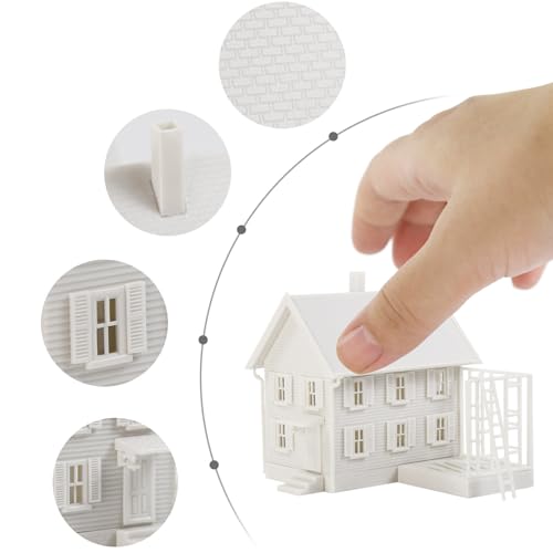 N Scale Model Decorated House Kit Unassembled Building for Model Railroad JZN5881JJ