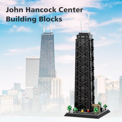 John Hancock Center Chicago Architecture Model Kits Building Blocks Sets - color: John Hancock Center