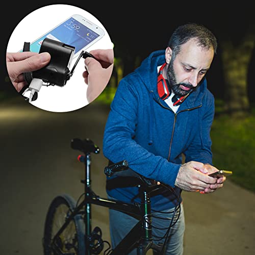 Portable Hand Crank Generator, 5V USB Charger for Cell Phone - color: Green