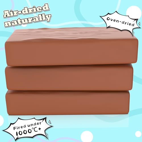 Aujazyble Air Dry Clay - 3.3lbs Terracotta Natural Pottery Clay for Kids - color: Terracotta