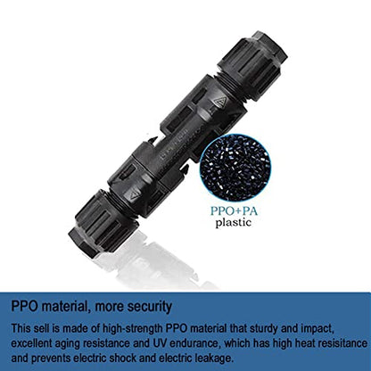 5 Pairs Solar Connectors M-C-4 Male/Female IP67 Waterproof Solar Panel Cable Connectors with Spanners - color: 5pair MC4+1pair Spanner