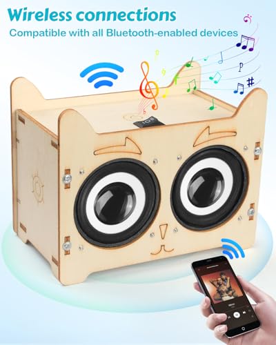 Poraxy Science Kits for Kids Age 8-12, STEM Toys for 8-13, Build Your Own Bluetooth Speaker Radio, Engineering Electronics DIY Set, Birthday Gifts for 9 10 11 14 15 16 Year Old Teen Boys Girls