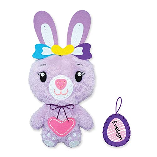 C.S. Kids Magic World DIY Personalised Sewing Kit - Bunny |Frist Sewing Arts & Crafts Gifts | Educational Sewing Kit for Kids | Sew Your Own (Safety Needle & Instruction Included)
